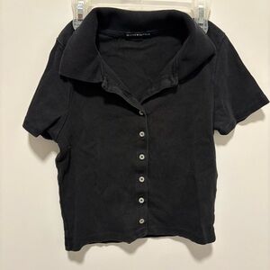 Brandy Melville Black Button Down Shirt
